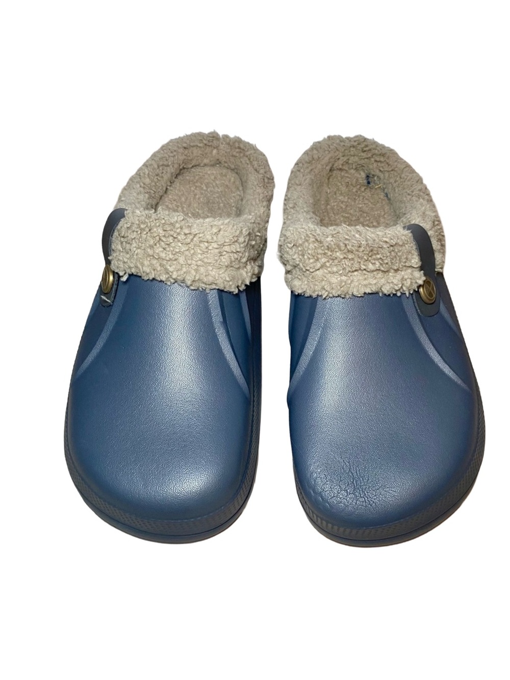 Beslip Unisex Fur Lined Clogs Size 42-43 Navy Blue Sizes 9-10‎ US